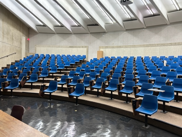 Back of the classroom with student seats