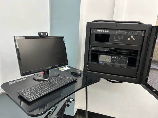 Teachers Computer Station with an Extron switcher.