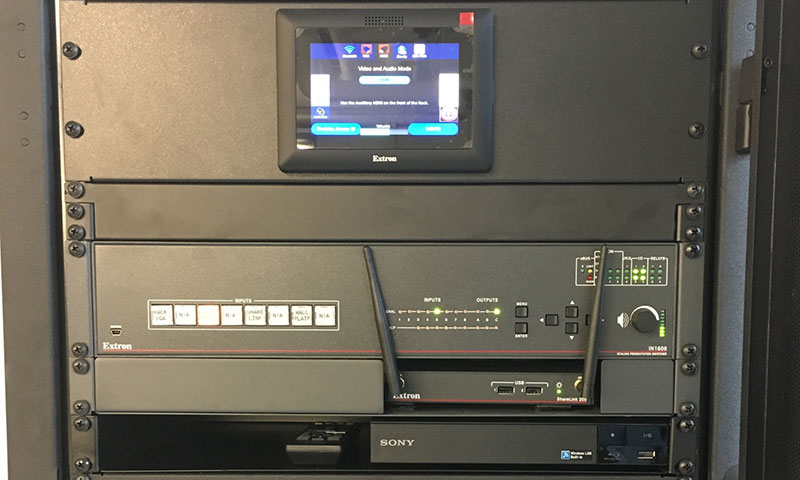 Extron switcher and controller.