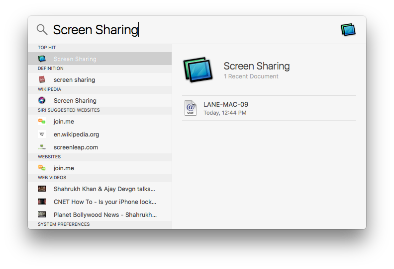 FortiClient Screen Sharing extension option