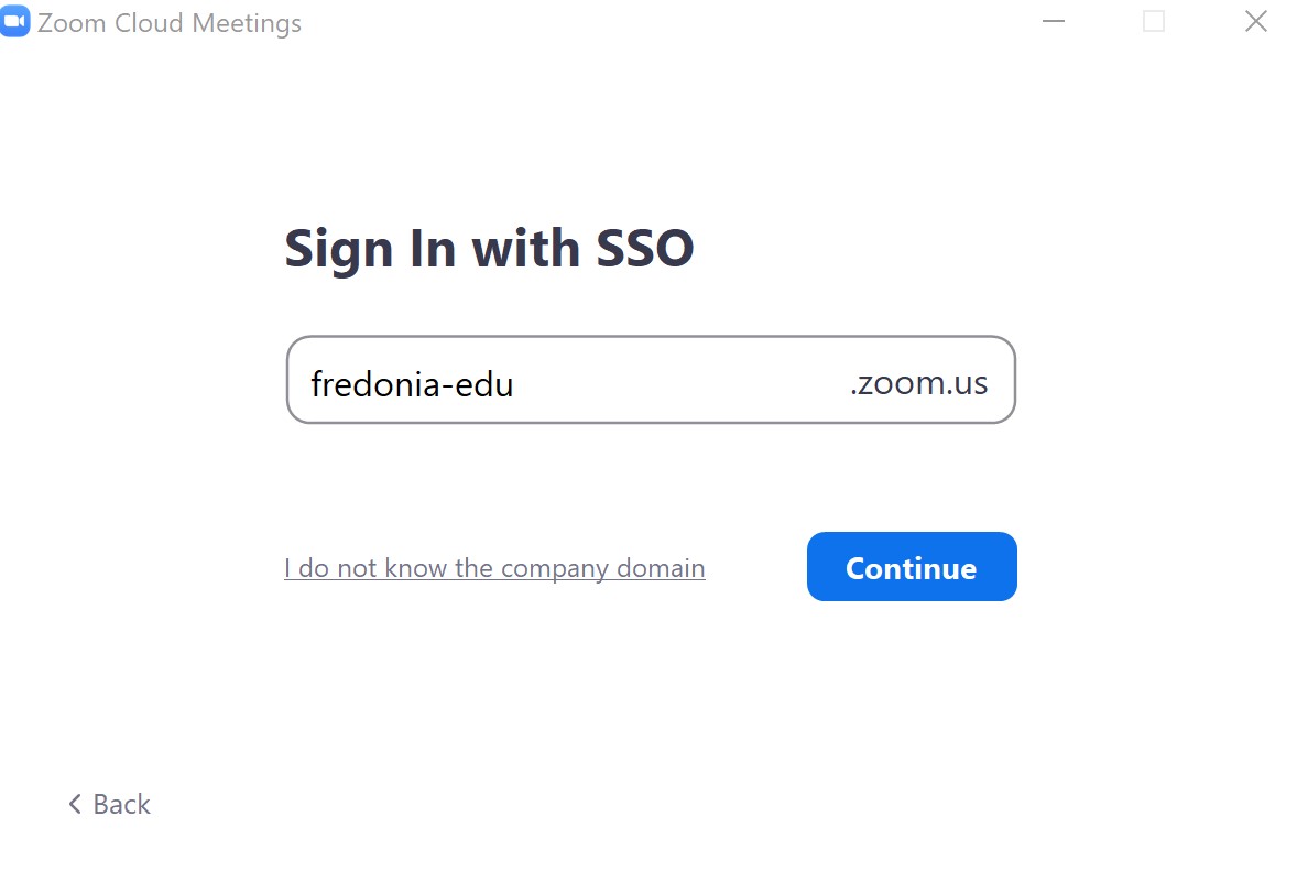 Sign in with SSO box