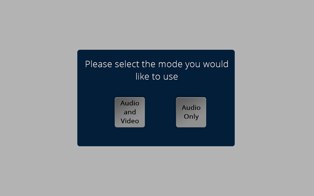 Fredonia Extron mode room options. Audio and Video or Audio Only