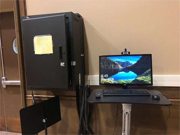 Teachers computer station with an Extron Switcher