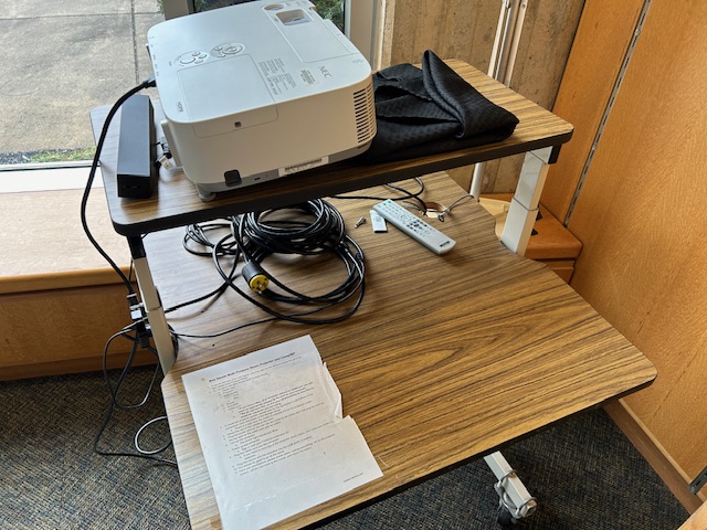 Steele Hall MPR projector table
