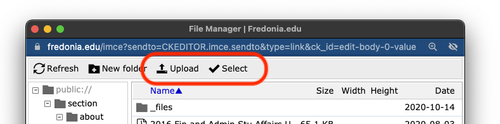Upload or Select a file
