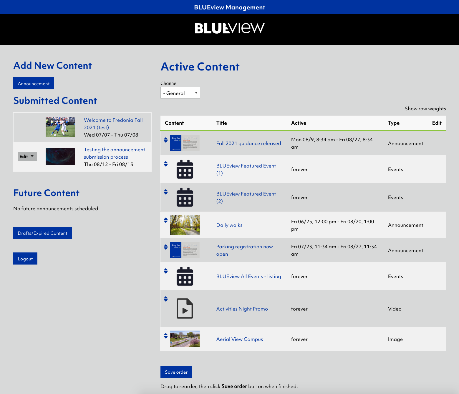 BLUEview Management Workbench