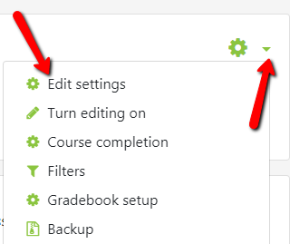 click on the drop-down menu to the right of the gear icon, and click on the Edit Settings link