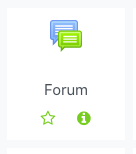 Forum activity button in OnCourse
